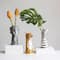 Hello Honey® 11.5" White & Black Hand-Painted Decorative Stoneware Zebra Vase